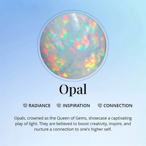 Ethiopian Welo Opal & Multi Gemstone Double Halo Ring Platinum/Sterling Silver - Picture 6 of 10